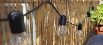 Lyskæde og lanterner giver ekstra hygge