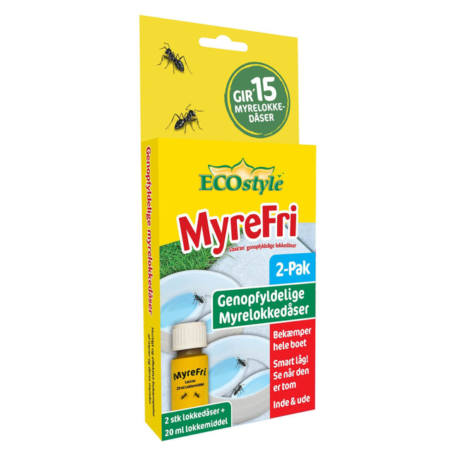 genopfyldelige myrelokkedåser med genluk til bekæmpelse af myrer i køkkenet